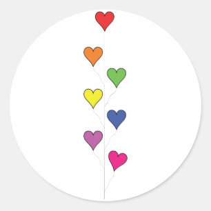Rond Coeurs de ballons flottants - Sticker