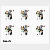 Rond Collie Trio - Sticker (Feuille)