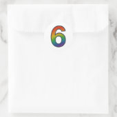 Rond Coloré Numéro Six Sticker (Sac)
