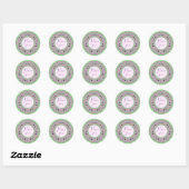 Rond Comfortable and pretty classic round sticker (Feuille)