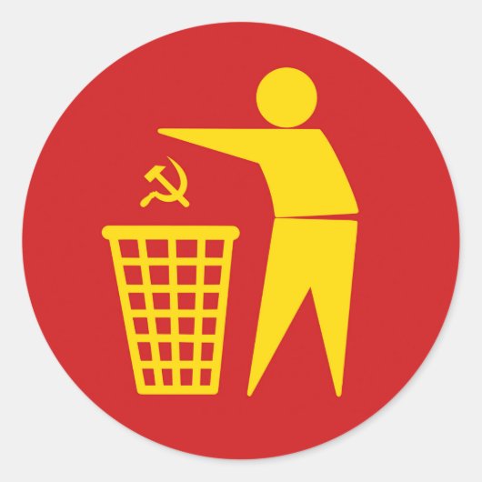 Rond Communism is trash sticker (Devant)