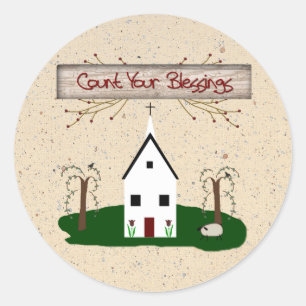 Rond Comptez votre sticker église de bénédictions