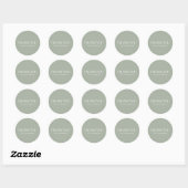Rond Conception simple et moderne de Merci Sticker (Feuille)
