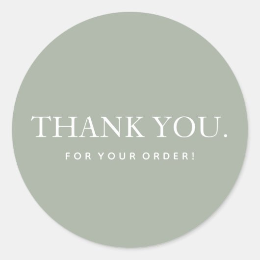 Rond Conception simple et moderne de Merci Sticker (Devant)