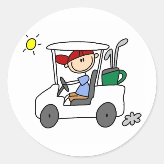 Rond Conduire Le Sticker De Golf Cart (Devant)