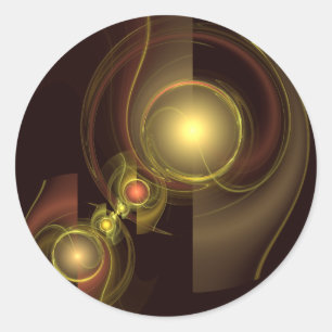 Rond Connexion intime Sticker Abstrait Art Round