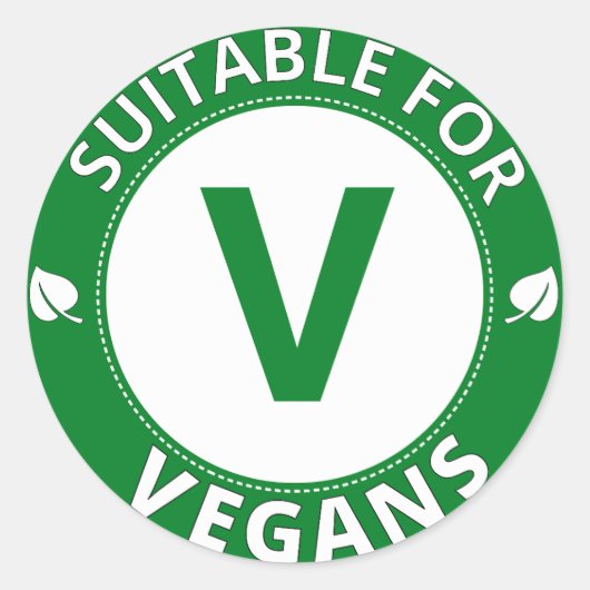 Rond Convient pour Sticker Vegans (Devant)