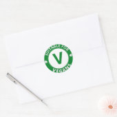 Rond Convient pour Sticker Vegans (Enveloppe)