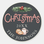 Rond Cookie de Noël Coca chaud Faveur Sticker (Devant)