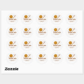 Rond Cookie & Whisk Bakery Thank You Sticker (Feuille)