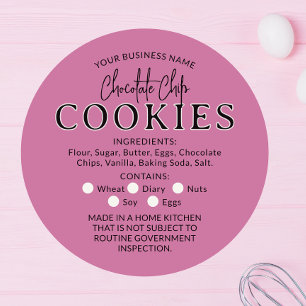 Rond Cookies au chocolat Rose Dusty Cottage Law Sticker