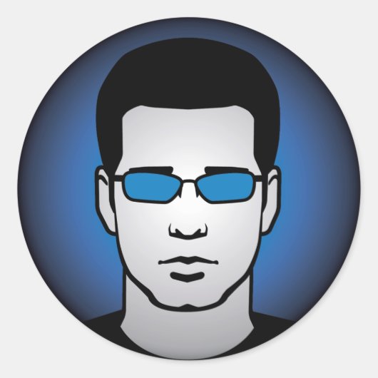 Rond Cool Chris Head Sticker (Devant)