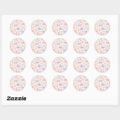Rond Coquette Bunny & Pink Bows Easter Sticker Sheet (Feuille)