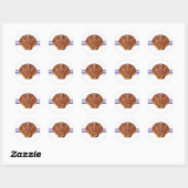 Rond Coquillage nautique - Sticker circulaire (Feuille)
