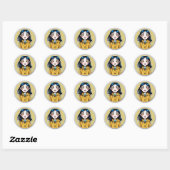 Rond Coraline Inspired Sticker (Feuille)
