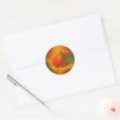 Rond "Cosmos Yellow" Sticker abstrait (Enveloppe)