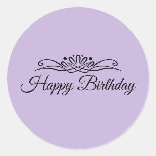 Rond Couleur de tendance - Sticker d'anniversaire viole