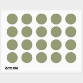 Rond Couleur de tendance - Sticker vert roseau (Feuille)
