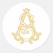Rond COULEUR MODIFIABLE SOUS Sticker Monogram SA (Devant)