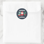 Rond COULEUR MODIFICATIVE Snowman Sticker cadeau de vac (Sac)