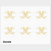Rond COULEURS ÉDITABLES MW Monogram WM Monogram Sticker (Feuille)