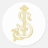 Rond COULEURS ÉDITABLES SJ Monogram JS Monogram Sticker (Devant)