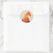 Rond Couple d'or, Baiser, Sticker Romance (Sac)