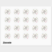Rond Courbe Heureuse Sainte-Valentin simple | Sticker (Feuille)