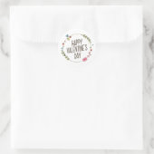Rond Courbe Heureuse Sainte-Valentin simple | Sticker (Sac)