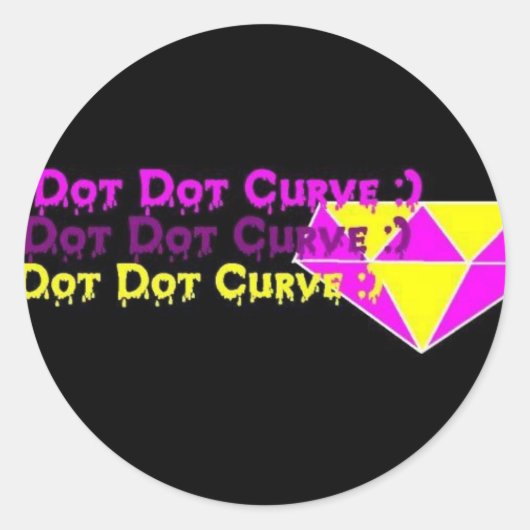 Rond Courbe point :) Sticker diamant (Devant)