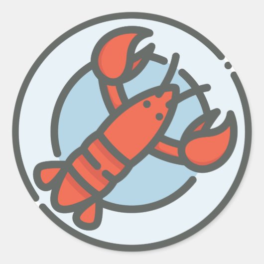 Rond Crab Sticker – Cute Coastal Illustration (Devant)