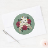Rond Crâne floral Dia de los Muertos | Sticker (Enveloppe)