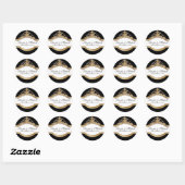 Rond Cravate noire Elégance 2, Sticker à couplage d'or (Feuille)