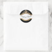 Rond Cravate noire Elégance 2, Sticker à couplage d'or (Sac)