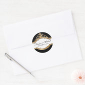 Rond Cravate noire Elégance 2, Sticker à couplage d'or (Enveloppe)