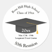 Rond Create Your Own Personalized Class Reunion Sticker (Devant)