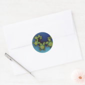 Rond Créature marine - Sticker fractal (Enveloppe)