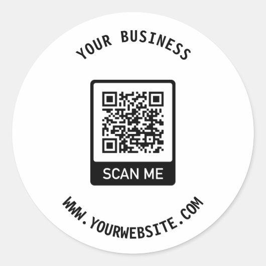 Rond Créez votre propre Sticker professionnel QR Code p (Devant)