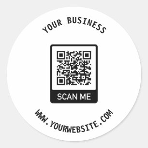 Rond Créez votre propre Sticker professionnel QR Code p