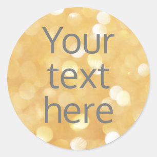 Rond créez votre propre sticker texte image paillettes 