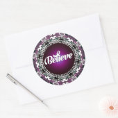 Rond Croyez : Inspire : Sticker en dentelle blanche vio (Enveloppe)