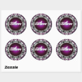 Rond Croyez : Inspire : Sticker en dentelle blanche vio (Feuille)