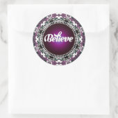 Rond Croyez : Inspire : Sticker en dentelle blanche vio (Sac)