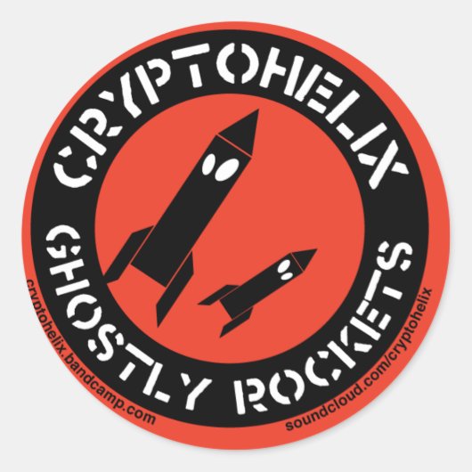 Rond Cryptohelix - sticker Ghosts Rockets (Devant)