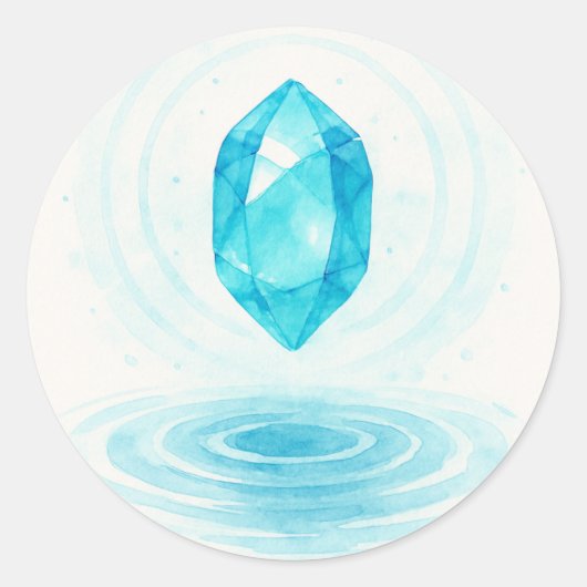 Rond Crystal and Water Sticker – Peaceful Energy Aesthe (Devant)