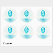 Rond Crystal and Water Sticker – Peaceful Energy Aesthe (Feuille)
