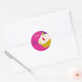 Rond Cupcake de l'ours gommé | Sticker (Enveloppe)