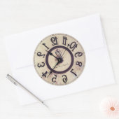 Rond Curieux Sticker 1 Horloge (Enveloppe)