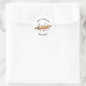 Rond Custom Bakery Label Sticker | Rolling Pin Bake (Sac)