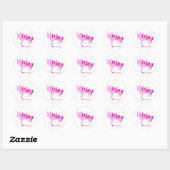 Rond Custom Chihuahua pastel pink silhouette sticker (Feuille)